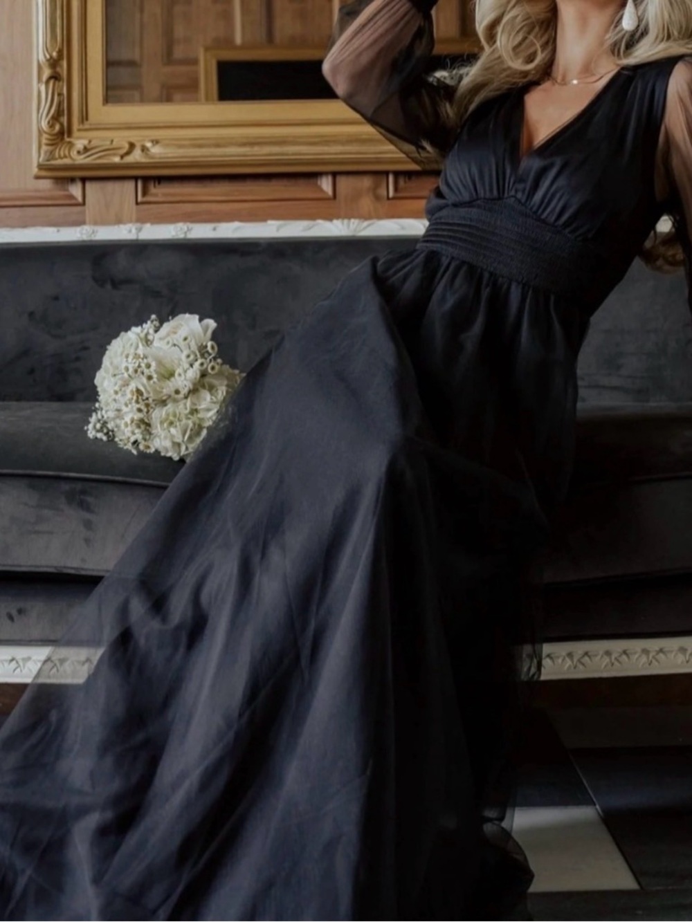 Baltic Born Layla Tulle Maxi Dress Size Large - Picture 4 of 5